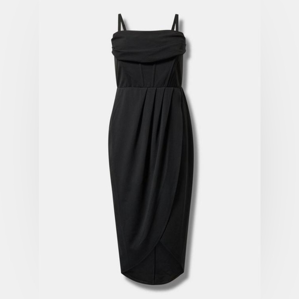 Tulip Hem Bustier Midi Dress